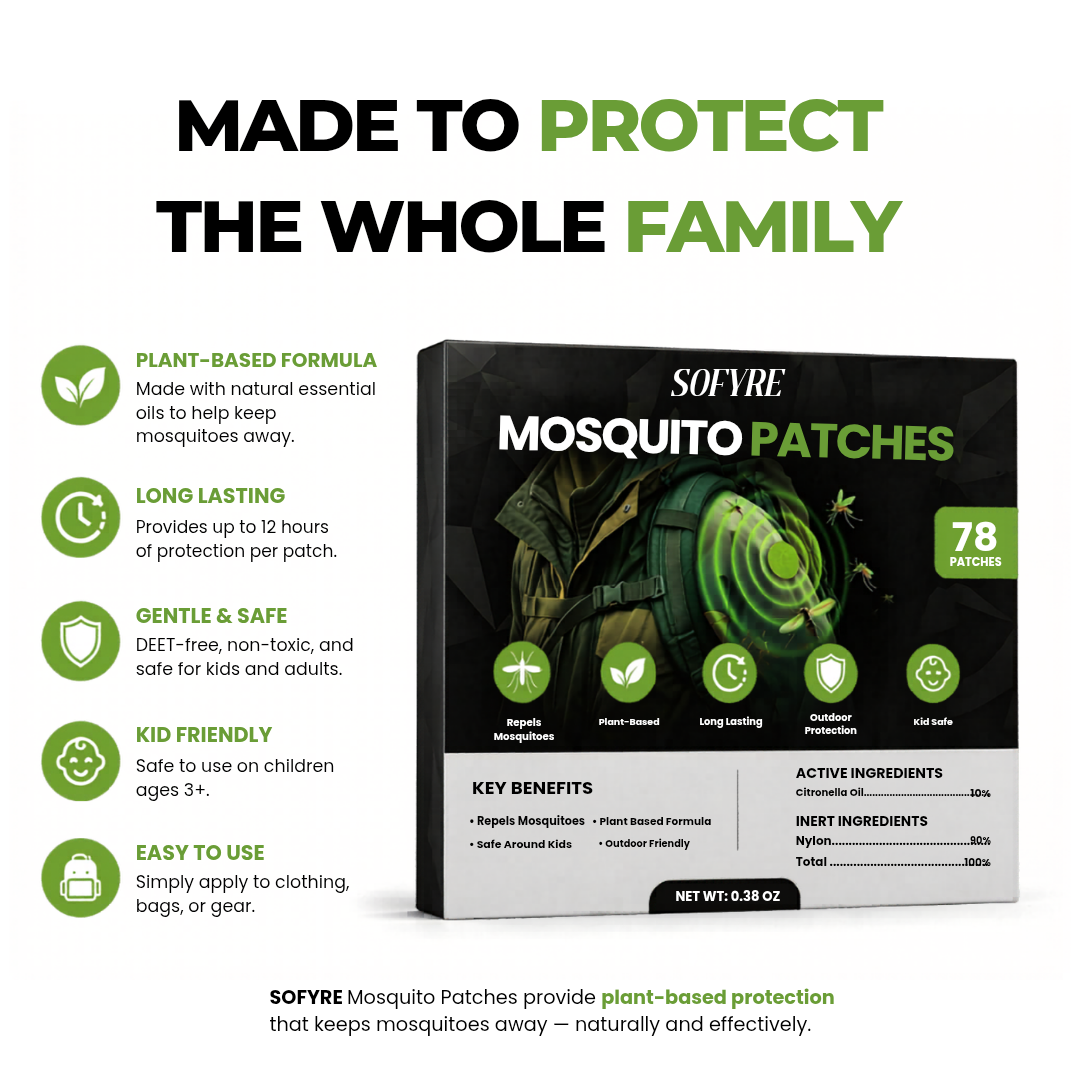 Natural Mosquito Repellent Patches (78-Pack)
