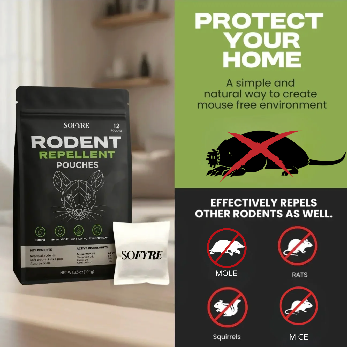 Mole Repellent Pouches