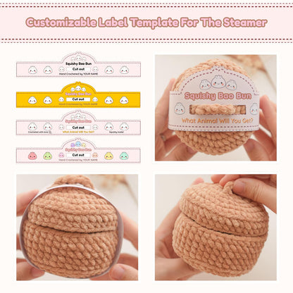 Pet Dumplings No Sew Amigurumi Animal Crochet Pattern | Squishy Bao Bun Animal Keychain PDF