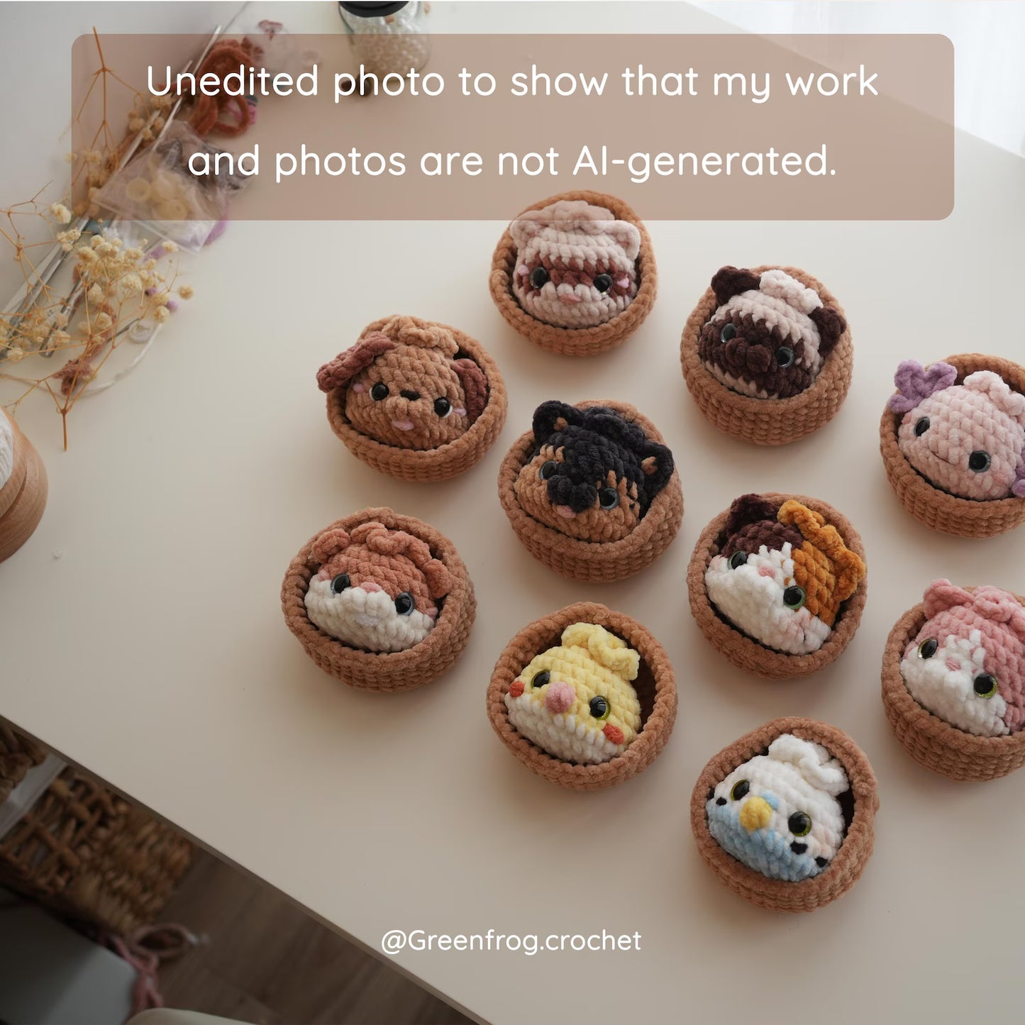 Pet Dumplings No Sew Amigurumi Animal Crochet Pattern | Squishy Bao Bun Animal Keychain PDF