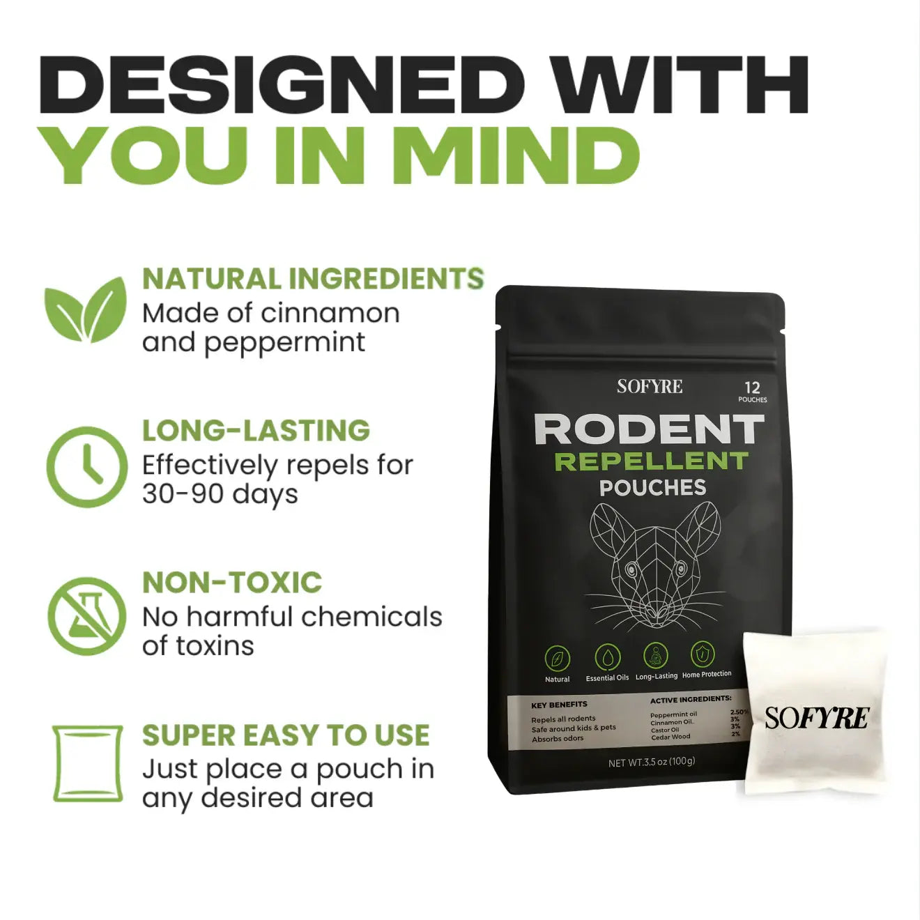 Mole Repellent Pouches